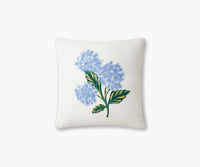 Tracy & Co Hydrangea Bouquet Embellished Pillow - Cream