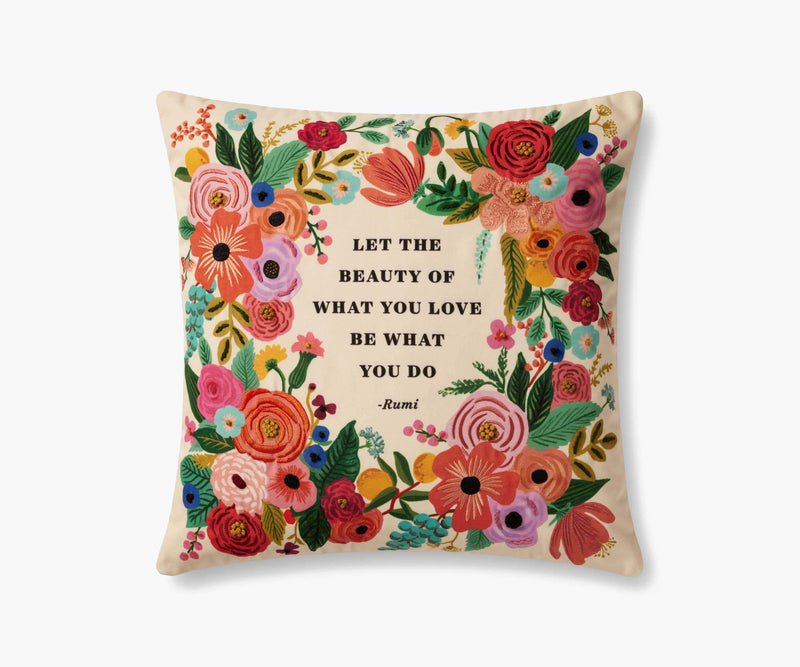 Tracy & Co Beauty of What You Love Embroidered Pillow - Multi
