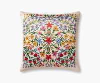 Tracy & Co Floral Medallion Printed Pillow - Cream