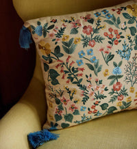 Tracy & Co Mayfair Embroidered Pillow - Cream