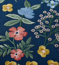 Tracy & Co Mayfair Embroidered Pillow - Navy