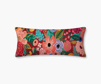 Tracy & Co Garden Party Embroidered Lumbar Pillow - Rust