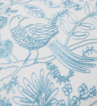 Tracy & Co Aviary Embroidered Lumbar Pillow - Blue