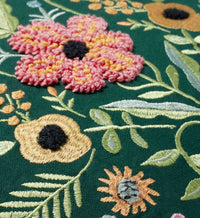 Tracy & Co Gabriella Embroidered Pillow - Evergreen Multi
