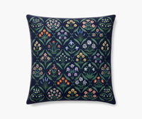 Tracy & Co Estee Embroidered Pillow - Navy