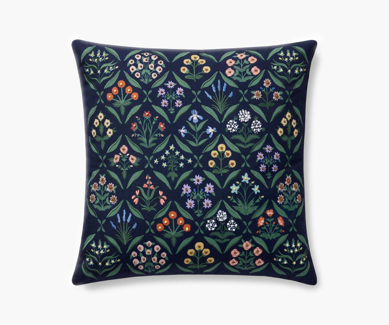 Tracy & Co Estee Embroidered Pillow - Navy