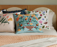 Tracy & Co Estee Embroidered Pillow - Navy