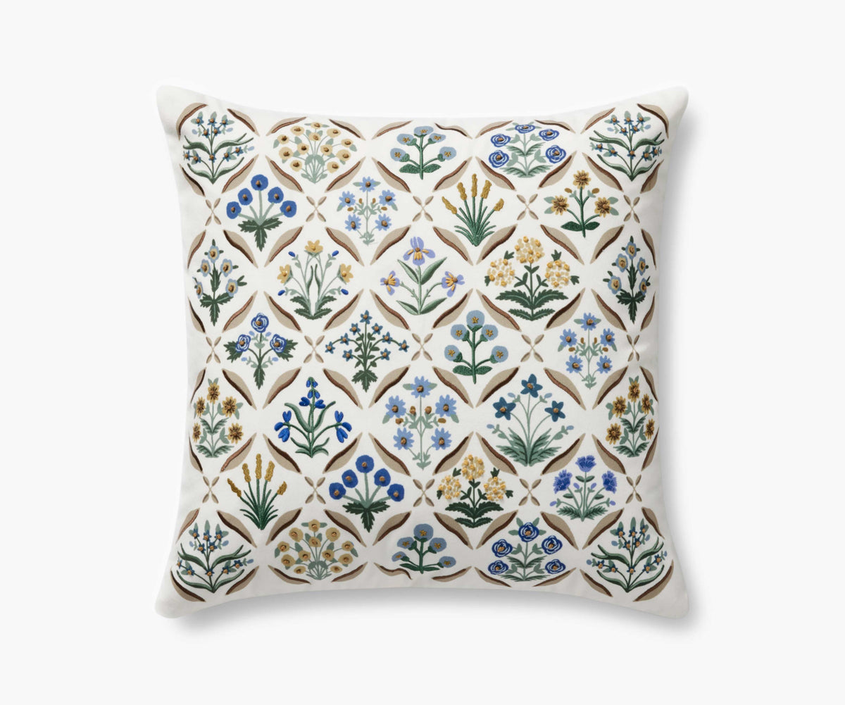 Tracy & Co Estee Embroidered Pillow - Cream