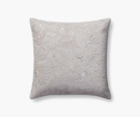 Tracy & Co Colette Embroidered Pillow - Grey