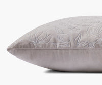 Tracy & Co Colette Embroidered Pillow - Grey