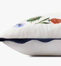 Tracy & Co Curio Vignette Embroidered Pillow - White
