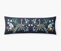 Tracy & Co Embroidered Lumbar Pillow Cover - Peacock