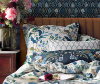 Tracy & Co Embroidered Lumbar Pillow Cover - Peacock