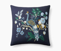 Tracy & Co Embroidered Pillow Cover - Peacock
