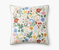 Tracy & Co Embroidered Pillow Cover - Strawberry Fields