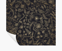 Tracy & Co Aviary Peel & Stick Wallpaper - Metallic Gold & Black