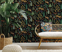 Tracy & Co Menagerie Peel & Stick Wallpaper Sample - Black