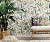 Tracy & Co Menagerie Peel & Stick Wallpaper Sample - Cream