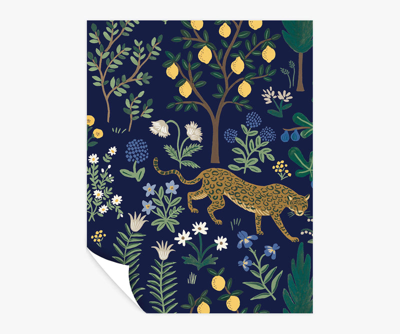 Tracy & Co Menagerie Peel & Stick Wallpaper Sample - Navy