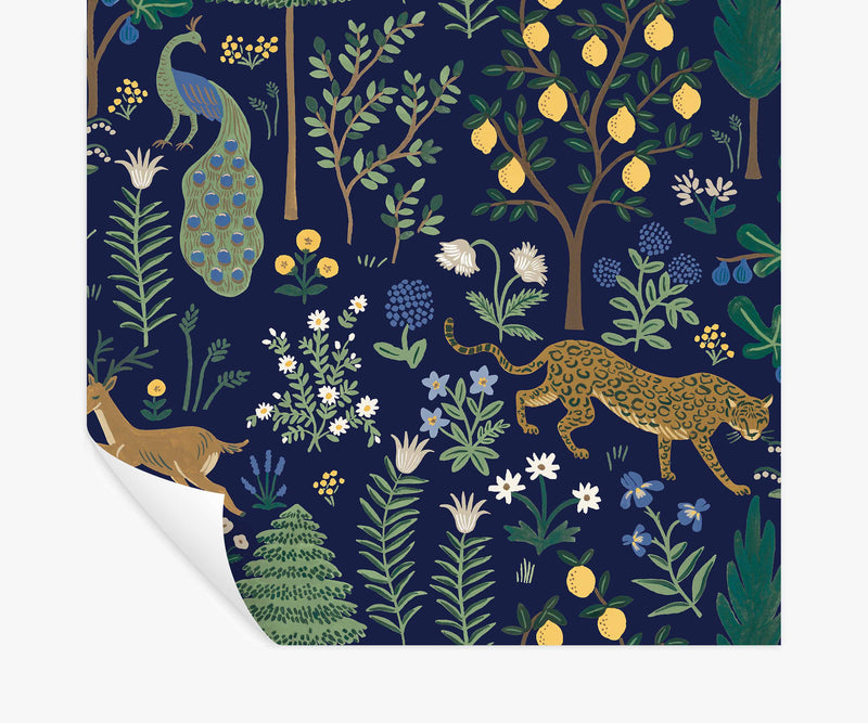 Tracy & Co Menagerie Peel & Stick Wallpaper - Navy