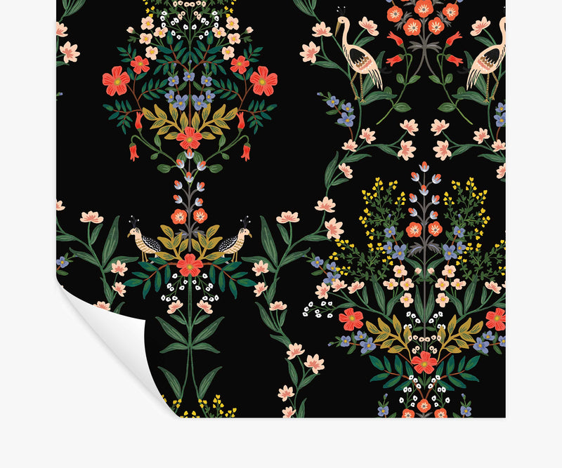 Tracy & Co Luxembourg Peel & Stick Wallpaper - Black Multi