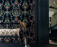 Tracy & Co Luxembourg Peel & Stick Wallpaper Sample - Black Multi