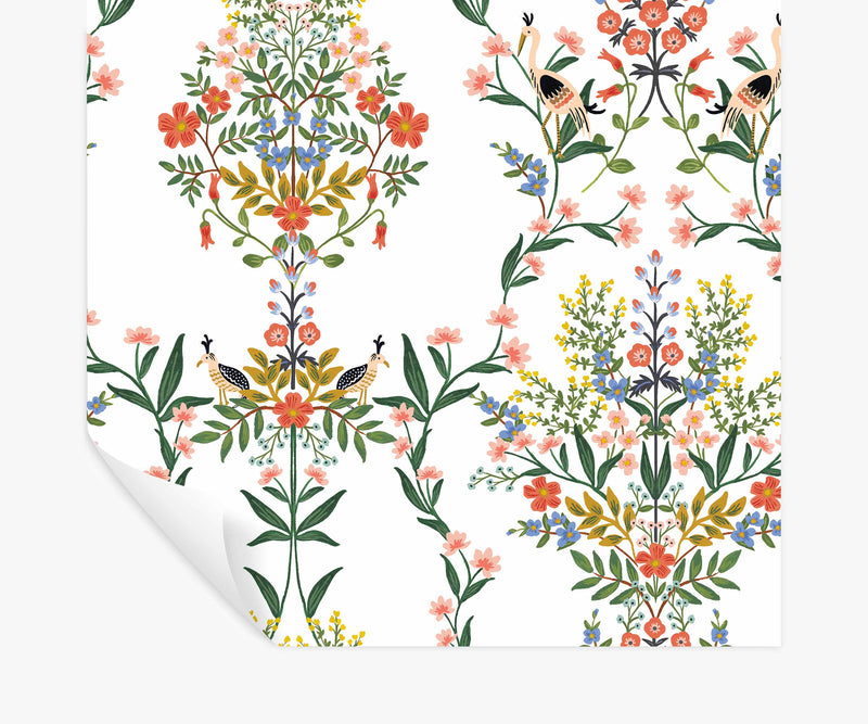 Tracy & Co Luxembourg Peel & Stick Wallpaper - White Multi