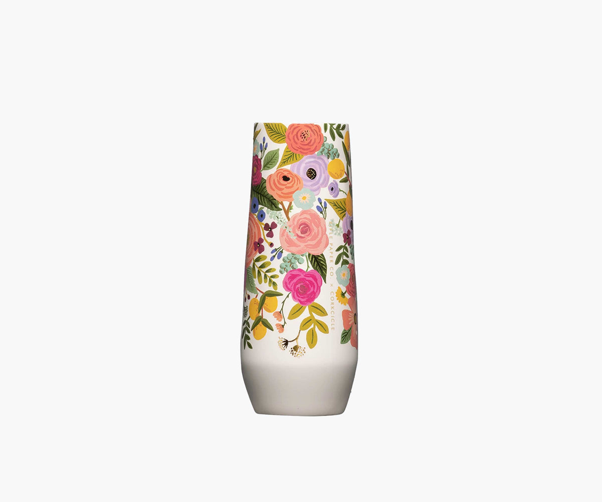 Tracy & Co 7 oz. Stemless Flute - Garden Party