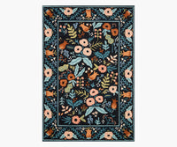 Tracy & Co Les Fleurs Lourdes Wool-Hooked Rug - Black