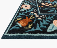 Tracy & Co Les Fleurs Lourdes Wool-Hooked Rug - Black