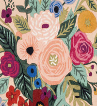 Tracy & Co Les Fleurs Juliet Rose Bouquet Wool-Hooked Rug - Blush