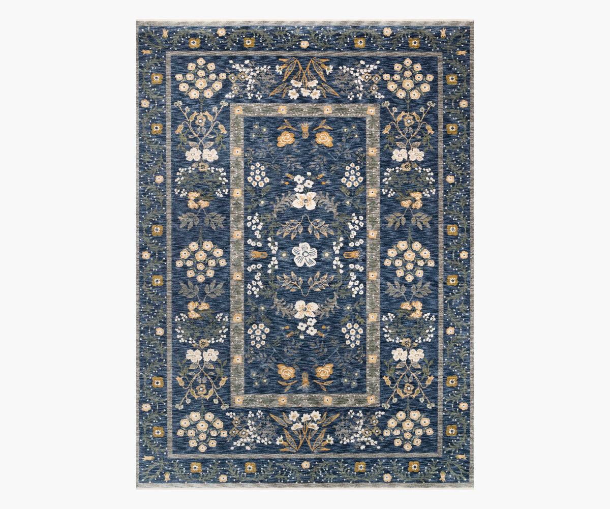Tracy & Co Kismet Arabesque Power Loomed Rug - Navy