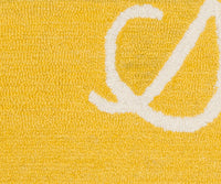 Tracy & Co Minnie Hello Sunshine Wool-Hooked Rug - Yellow