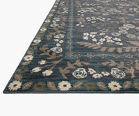 Tracy & Co Fiore Florence Power Loomed Rug - Navy & Grey
