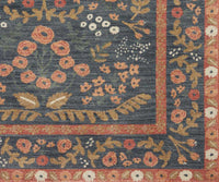 Tracy & Co Fiore Florence Power Loomed Rug - Navy & Rust