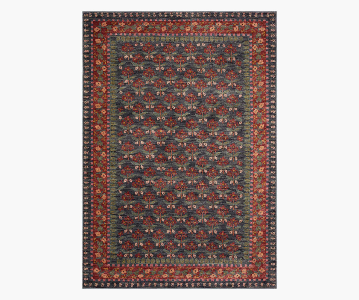Tracy & Co Fiore Forte Power-Loomed Rug - Navy