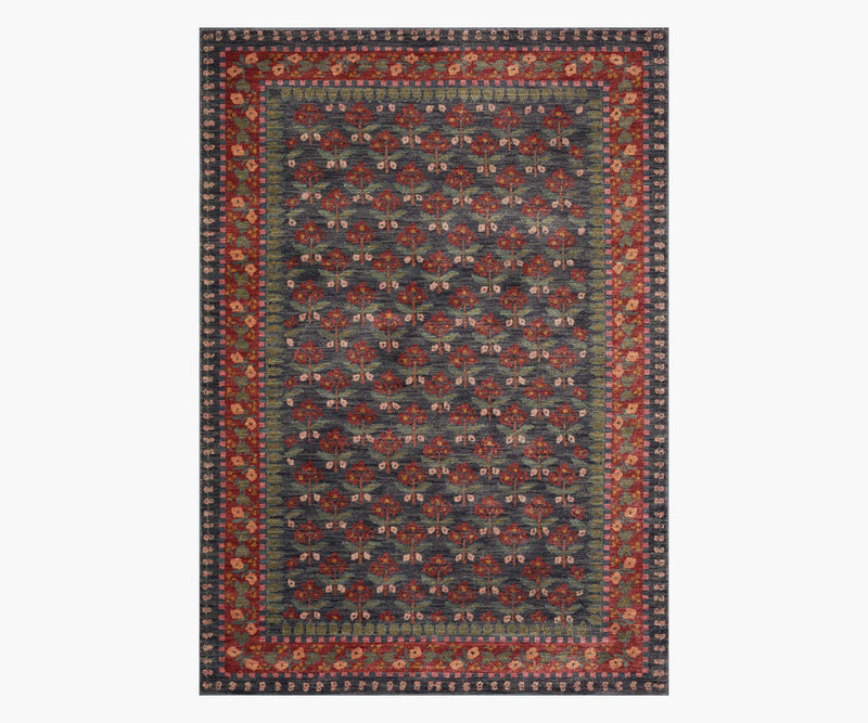 Tracy & Co Fiore Forte Power-Loomed Rug - Navy