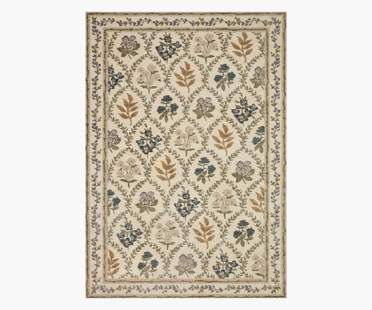 Tracy & Co Fiore Hawthorne Power Loomed Rug - Ivory