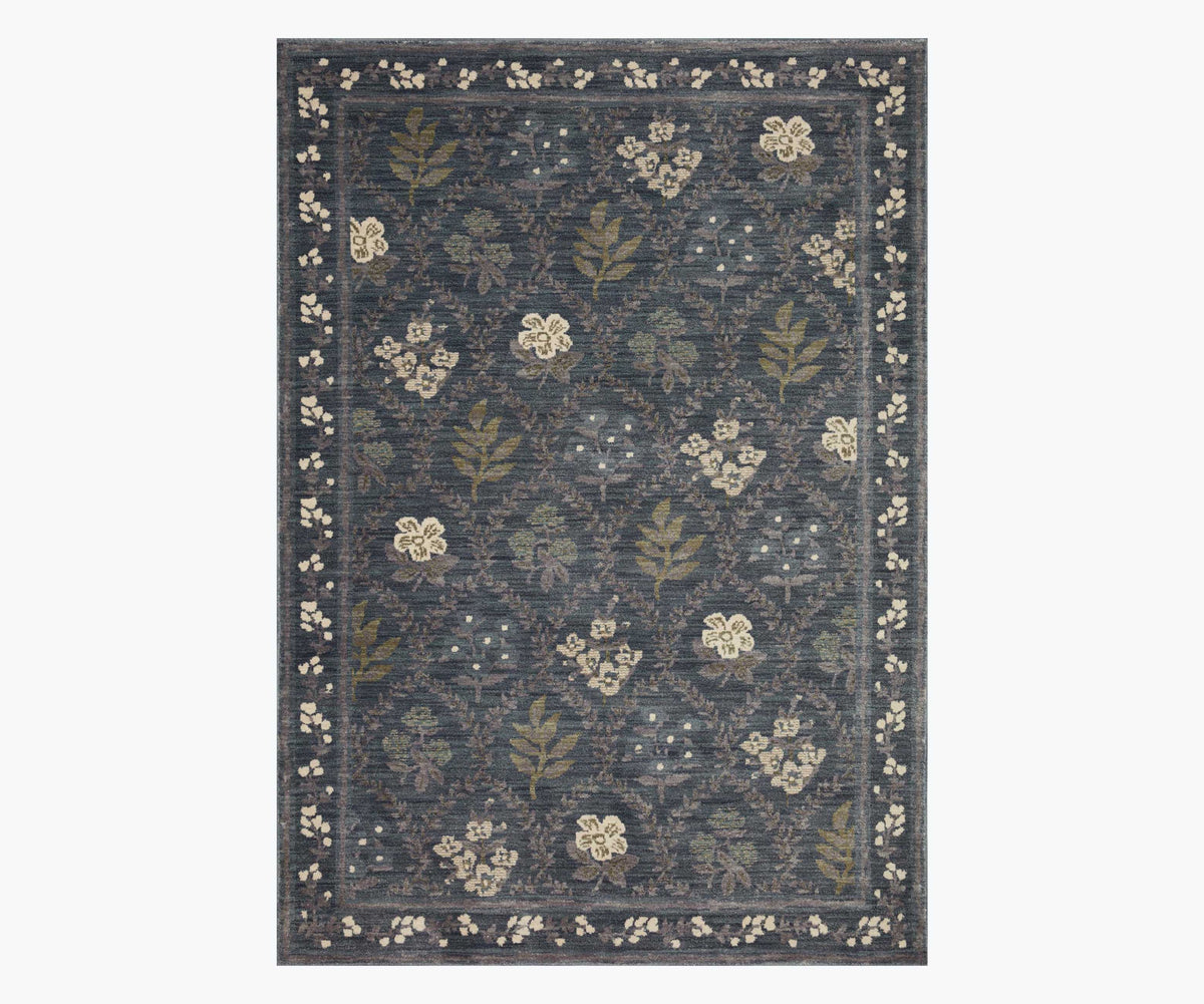 Tracy & Co Fiore Hawthorne Power Loomed Rug - Navy