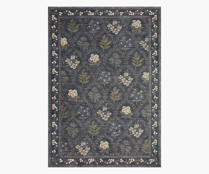Tracy & Co Fiore Hawthorne Power Loomed Rug - Navy