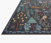 Tracy & Co Menagerie Forest Printed Rug - Black