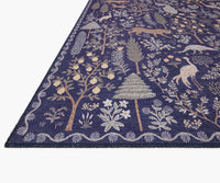 Tracy & Co Menagerie Forest Printed Rug - Navy
