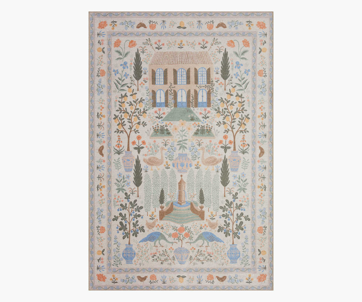 Tracy & Co Menagerie Camont Printed Rug - Cream