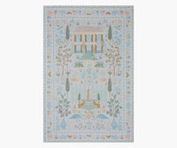 Tracy & Co Menagerie Camont Printed Rug - Light Blue