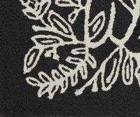 Tracy & Co Minnie Welcome Wool-Hooked Rug - Black
