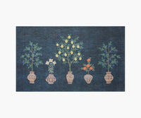 Tracy & Co Atelier Topiary Non-Slip Rug - Indigo