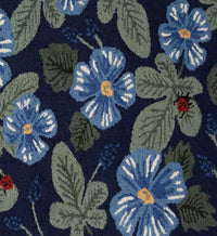Tracy & Co Minnie Fig Leaf Wool-Hooked Rug - Navy