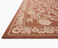 Tracy & Co Arboretum Aviary Wool-Hooked Rug - Amber