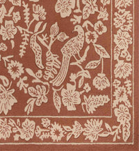 Tracy & Co Arboretum Aviary Wool-Hooked Rug - Amber