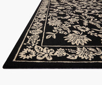 Tracy & Co Arboretum Aviary Wool-Hooked Rug - Black